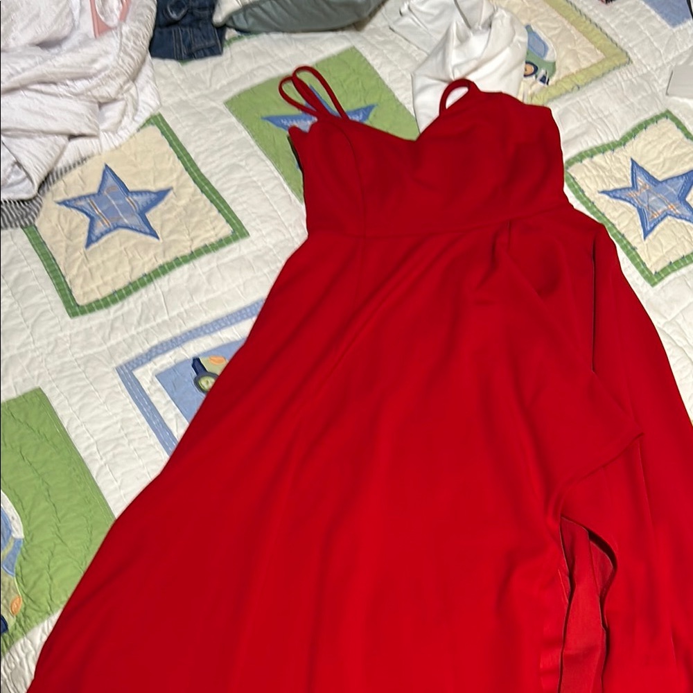 Sweet Storm Vibrant Red Maxi Dress